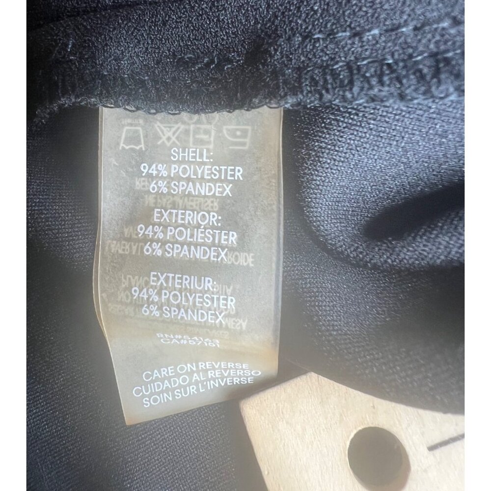 Calvin Klein Womens Black Crepe Ruffle Sleeve Sheath Dress  Size 8 - Picture 13 of 15